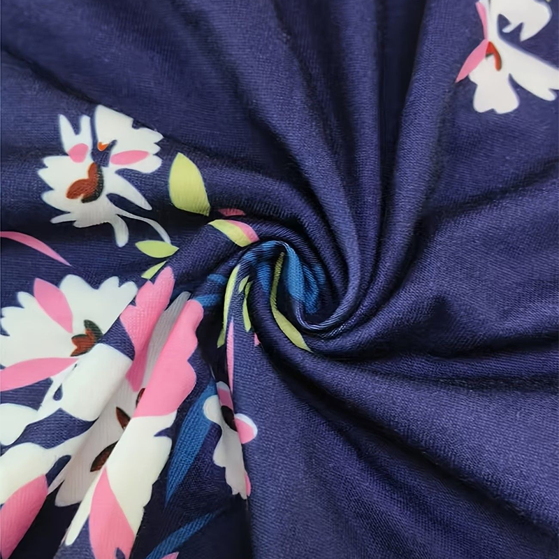 Women's Elegant Printed Dress with Pockets