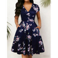 Women's Elegant Printed Dress with Pockets