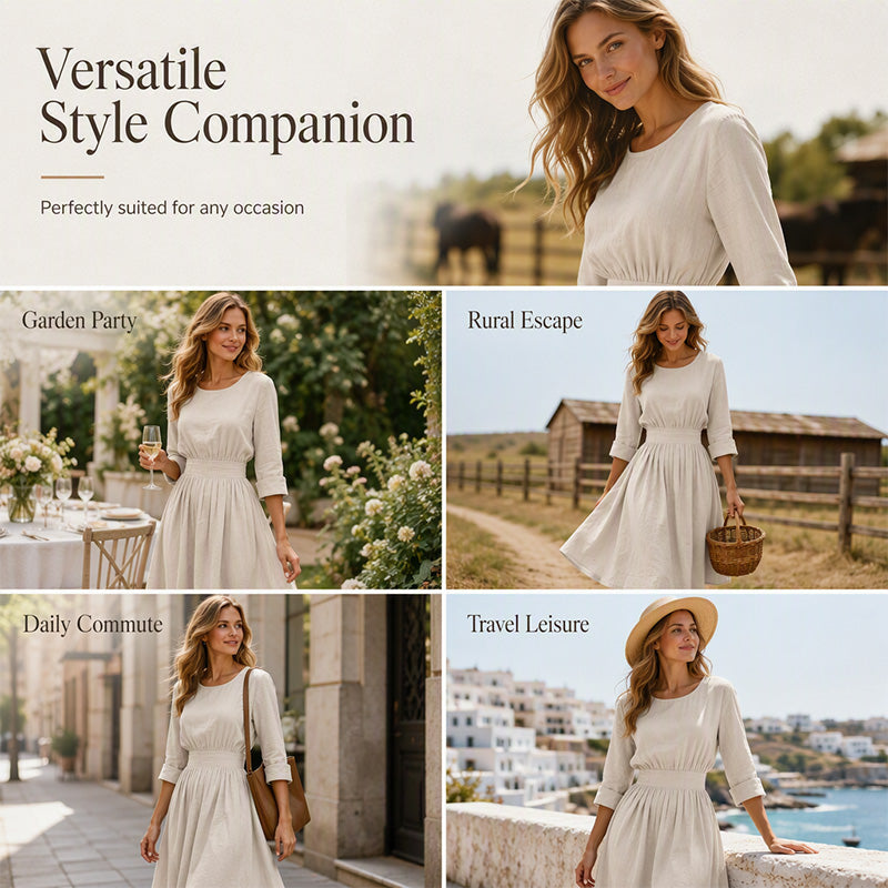 Women's Casual Cinched Waist Dress