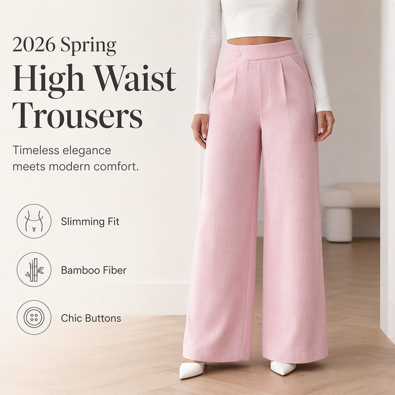 Women's Elegant  High Waist Wide Leg Pants