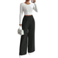 Women's Elegant  High Waist Wide Leg Pants