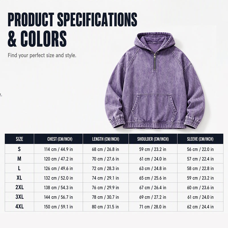 Men's Casual Half-Zip Denim Jacket
