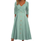 👖 LIMITED-TIME 50% OFF! ✨ Women's Casual Cross-Front V-Neck Cotton Dress