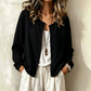 Women's Loose Solid Color Button Down Shirt