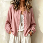 Women's Loose Solid Color Button Down Shirt