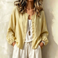 Women's Loose Solid Color Button Down Shirt