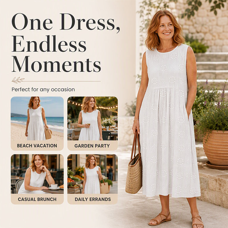 Women's Sleeveless Linen Dress