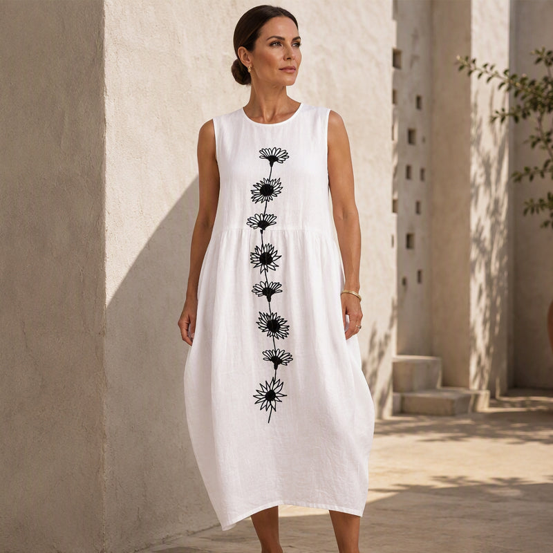 Women's Sleeveless Linen Dress