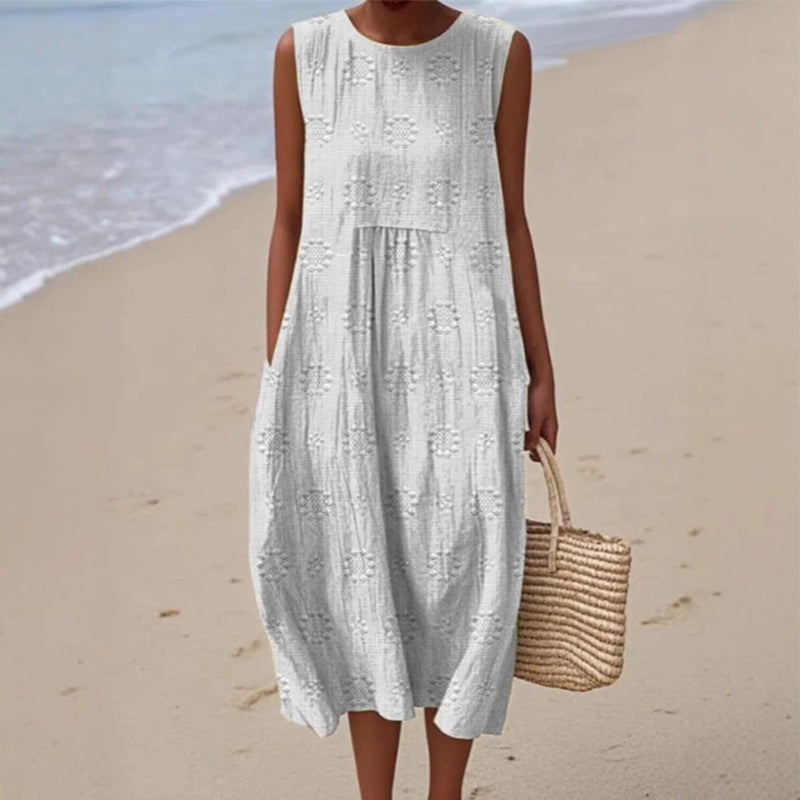 Women's Sleeveless Linen Dress