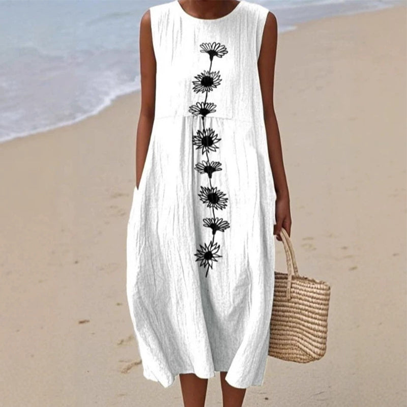 Women's Sleeveless Linen Dress