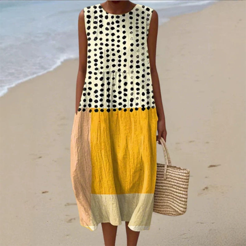 Women's Sleeveless Linen Dress