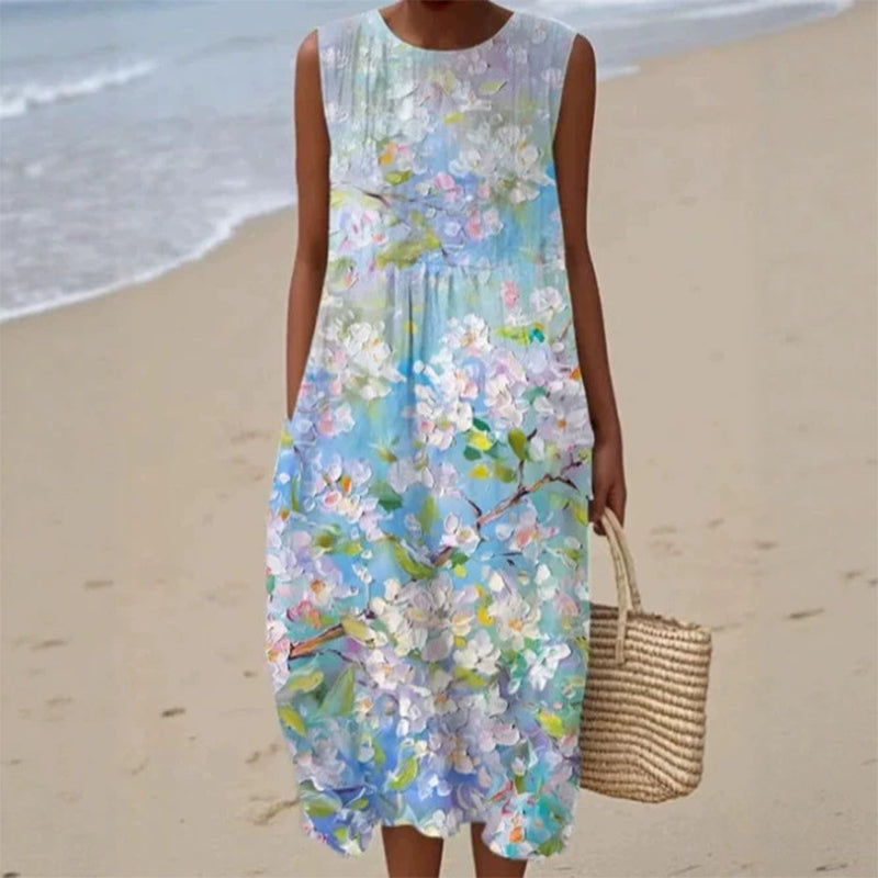 Women's Sleeveless Linen Dress
