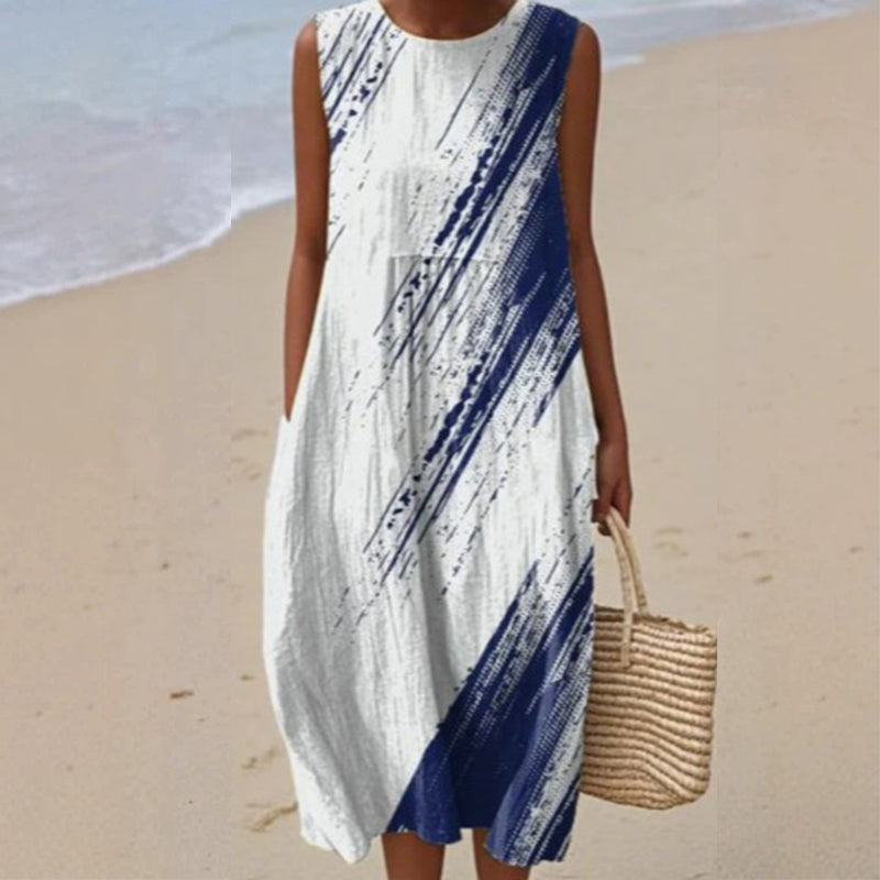 Women's Sleeveless Linen Dress