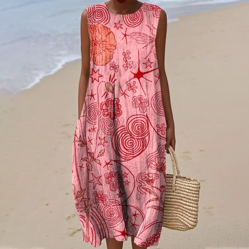 Women's Sleeveless Linen Dress