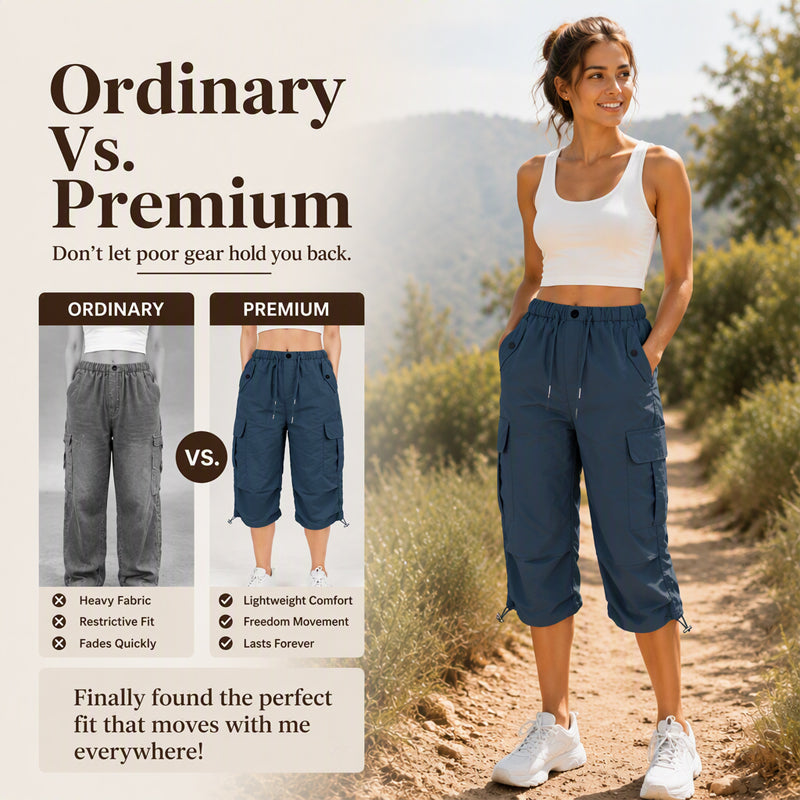 Women's Lightweight Quick Dry Cargo Capri Pants