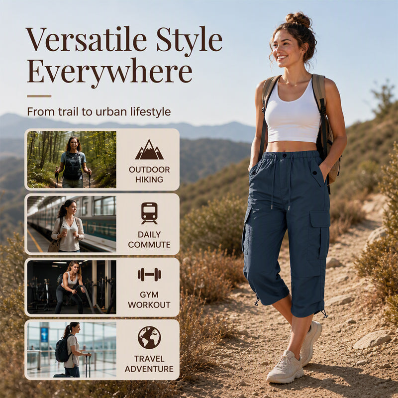 Women's Lightweight Quick Dry Cargo Capri Pants