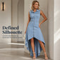 ⏰Last Day Sale 50% Off💃Women's Sleeveless Denim Dress with Asymmetrical Hem