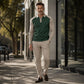 Men's Casual Color-Block Long Sleeve Shirt