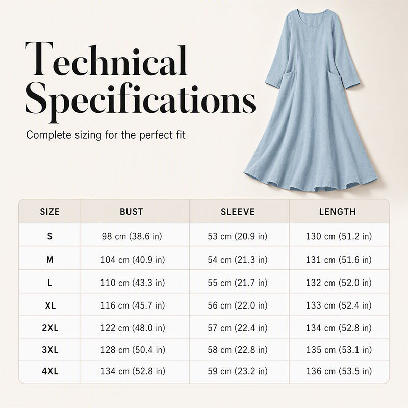 👗 50% OFF NOW! Women's Solid Color Long Sleeve Dress