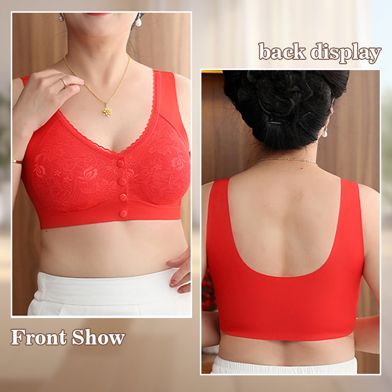Women's Comfortable Front-Closure Wire-Free Seamless Bra