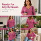 Women's Zipper V-Neck Ribbed Knit Long Sleeve Top