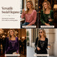 Women's Elegant Sequin Patchwork Long Sleeve Top