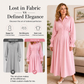 Women's Pleated Waist Long Sleeve Shirt Dress