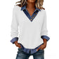 Women's Casual Patchwork Long Sleeve Top