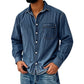 ⏰Last Day Sale 54% Off 💃 Men's Retro Washed Denim Shirt