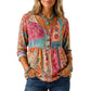 Women's Loose Fit V-Neck Casual Blouse