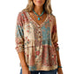 Women's Loose Fit V-Neck Casual Blouse