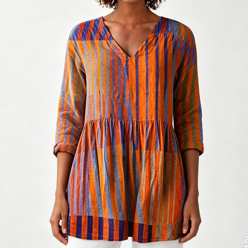 Women's Loose Digital Print Round Neck T-Shirt Short Sleeve Casual Top