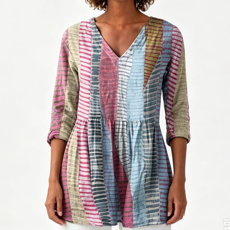Women's Loose Digital Print Round Neck T-Shirt Short Sleeve Casual Top