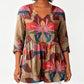 Women's Loose Digital Print Round Neck T-Shirt Short Sleeve Casual Top