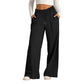 Women's Casual Wide-Leg Pants with Drawstring Elastic