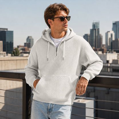 ⏰️LIMITED-TIME 50% OFF & FREE SHIPPING! ✨Men's Knit Quarter-Zip Hoodie Sweatshirt