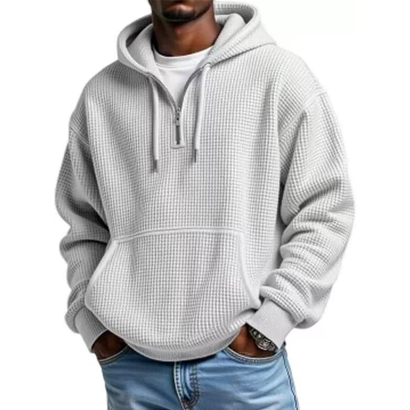 ⏰️LIMITED-TIME 50% OFF & FREE SHIPPING! ✨Men's Knit Quarter-Zip Hoodie Sweatshirt