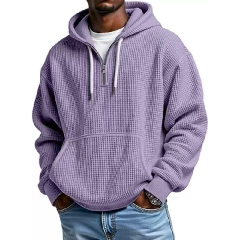 ⏰️LIMITED-TIME 50% OFF & FREE SHIPPING! ✨Men's Knit Quarter-Zip Hoodie Sweatshirt