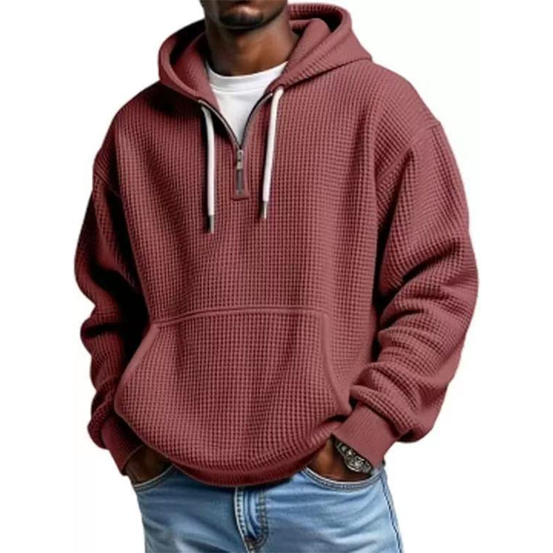 ⏰️LIMITED-TIME 50% OFF & FREE SHIPPING! ✨Men's Knit Quarter-Zip Hoodie Sweatshirt