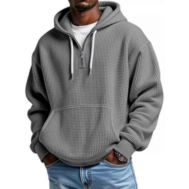 ⏰️LIMITED-TIME 50% OFF & FREE SHIPPING! ✨Men's Knit Quarter-Zip Hoodie Sweatshirt