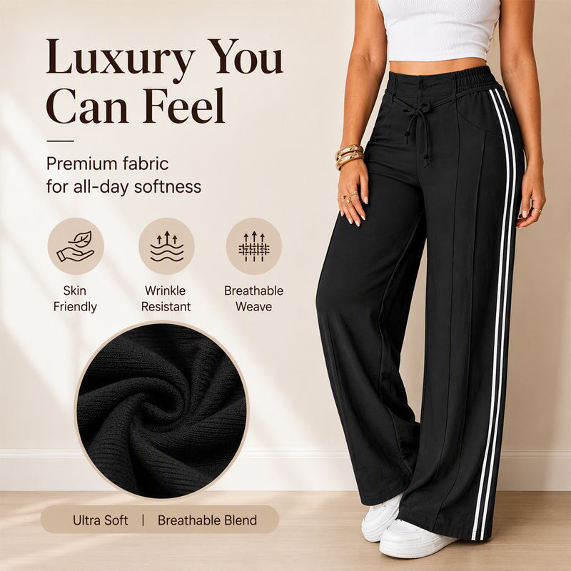 ☀️👖Seasonal Style - High-Rise Drawstring Pants – Breezy Comfort & Easy Pairing for Any Casual Look