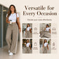☀️👖Seasonal Style - High-Rise Drawstring Pants – Breezy Comfort & Easy Pairing for Any Casual Look