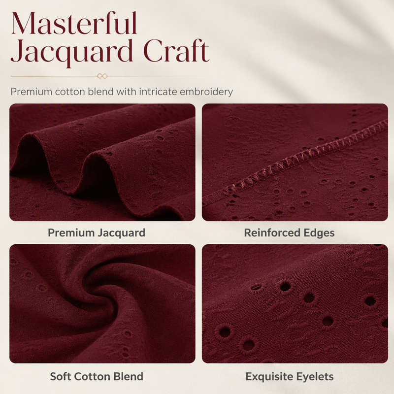 Breathable Jacquard V-Neck Top