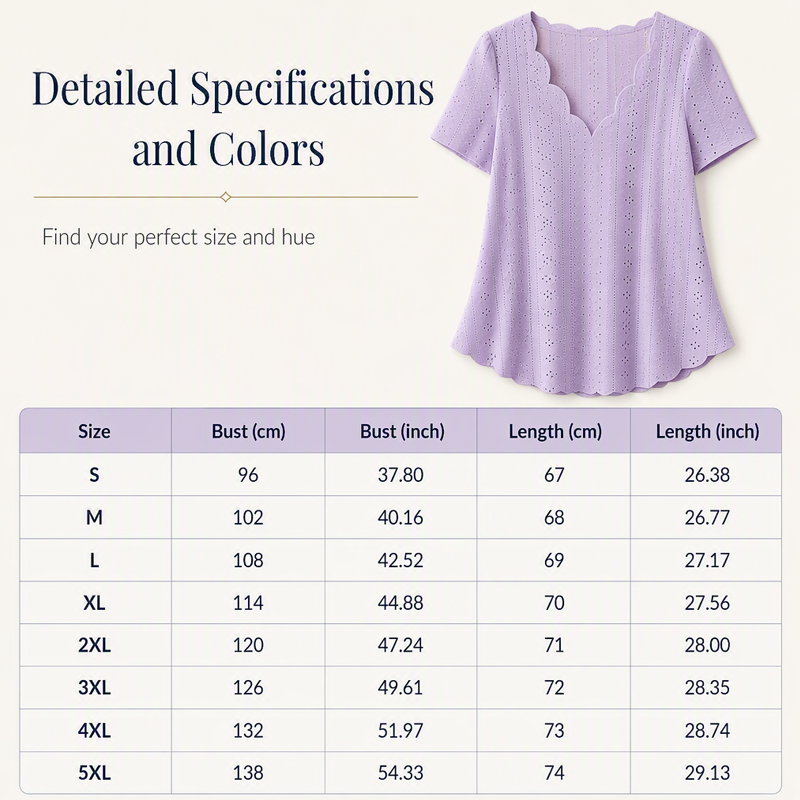 Breathable Jacquard V-Neck Top