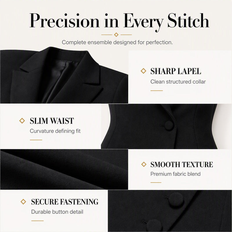 ⌛Limited-Time Offer-Women's Elegant Asymmetrical Single Breasted Blazer Dress