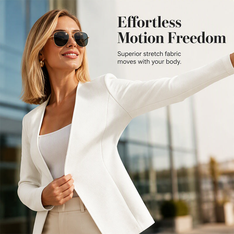 Women's V-Neck Single-Button Blazer