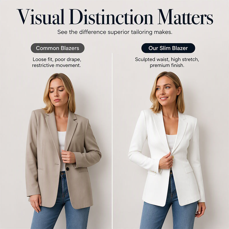 Women's V-Neck Single-Button Blazer