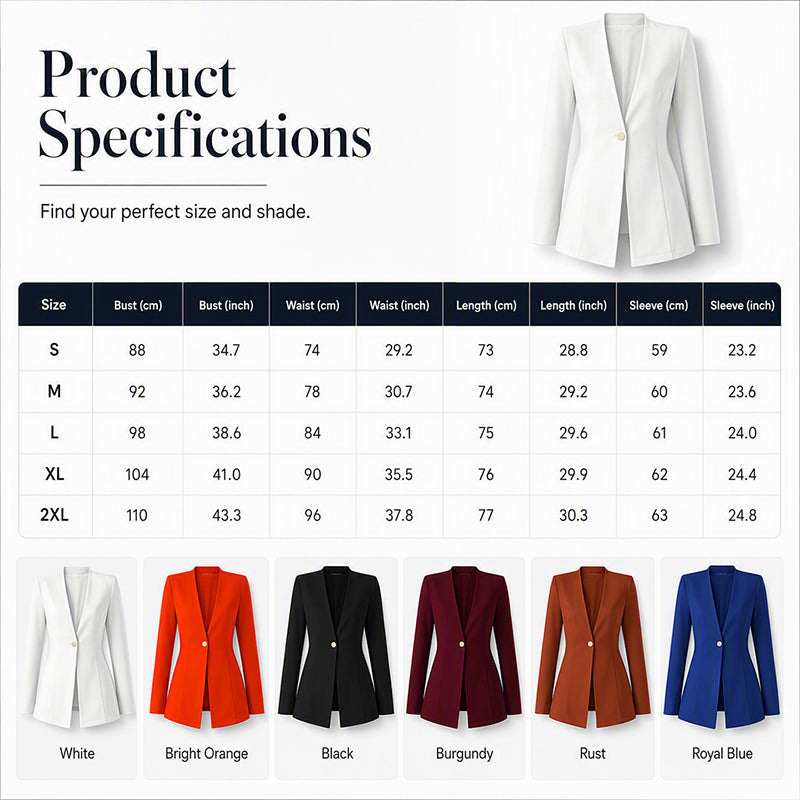 Women's V-Neck Single-Button Blazer