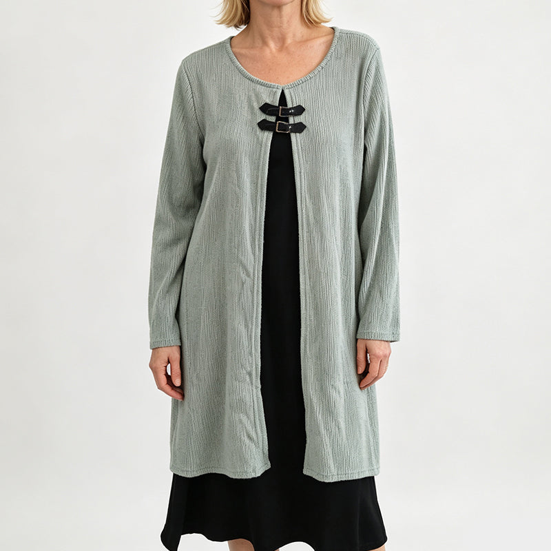 Women's Casual Ribbed Knit Long Sleeve Dress