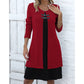 Women's Casual Ribbed Knit Long Sleeve Dress